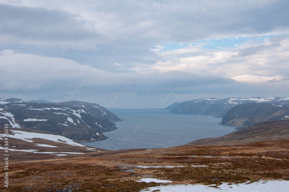 Norwegian landscapes on  gloomy summer day