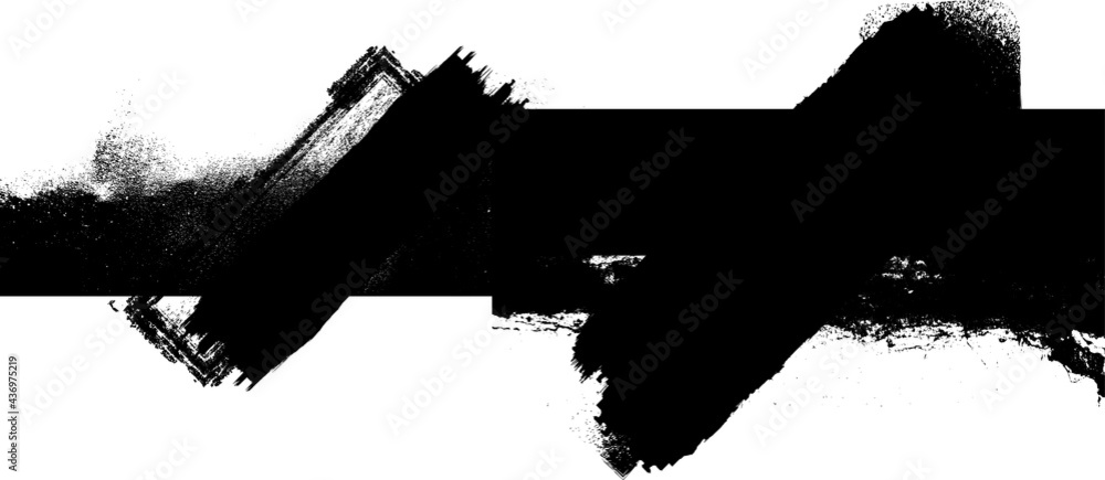 Splatter Paint Texture . Distress Grunge background . Scratch, Grain, Noise rectangle stamp . Black Spray Blot of Ink.Place illustration Over any Object to Create Grungy Effect .abstract vector.