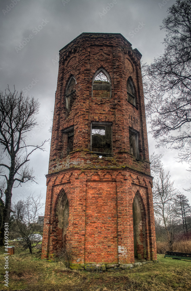 Remte village manor park swimming tower. Remte village manor park swimming tower.