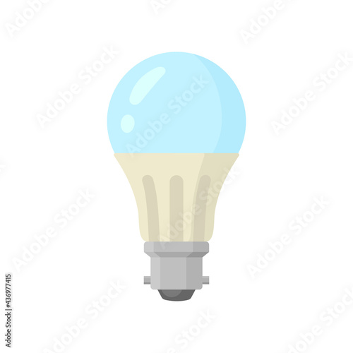 LED cold light lamp bulb vector colorful icon, isolated on white background