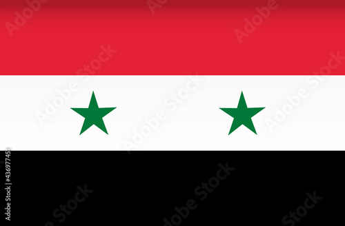 Vector flag of Syria. Color symbol isolated photo