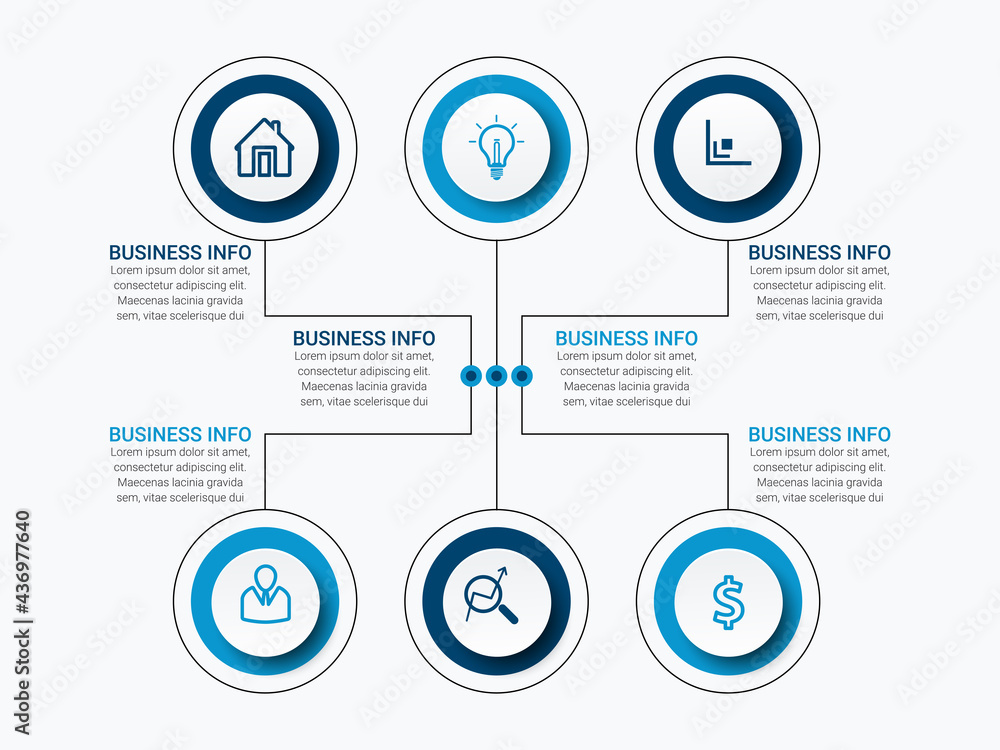 Vector Infographic label design template with icons and number options or steps. For content, diagram, flowchart, steps, parts, timeline infographics, workflow, chart. Vector Infographic label design template with icons and number options or steps. For content, diagram, flowchart, steps, parts, timeline infographics, workflow, chart.