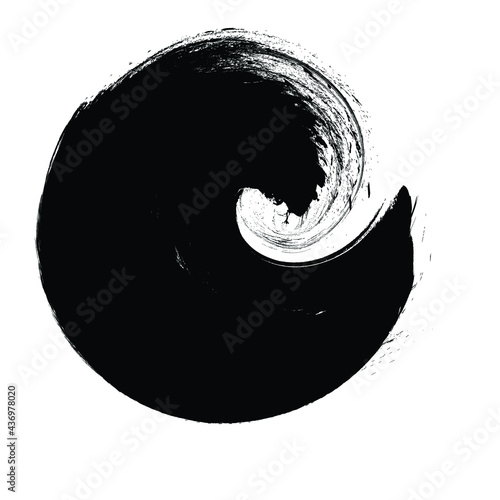 Grunge Wave Logo Element. Surfing Icon . Brush Stroke . Vector Illustration. 