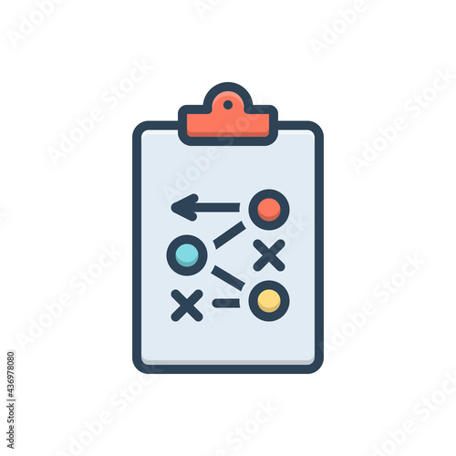 Color illustration icon for tactics
