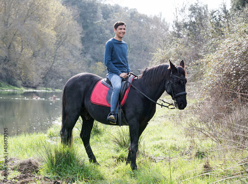 riding man and horse