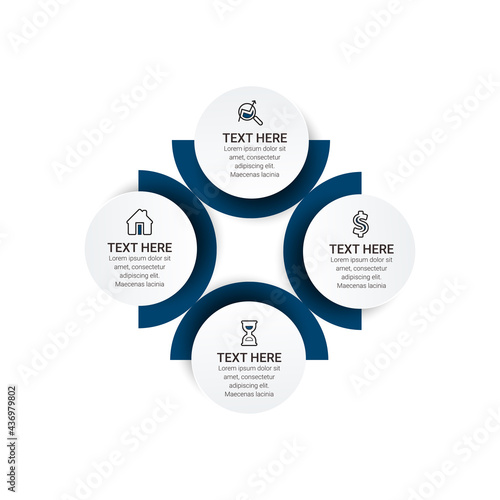 Infographic icons designed for abstract background template. Can be used for workflow layout, diagram, business step with number options, banner, web design.