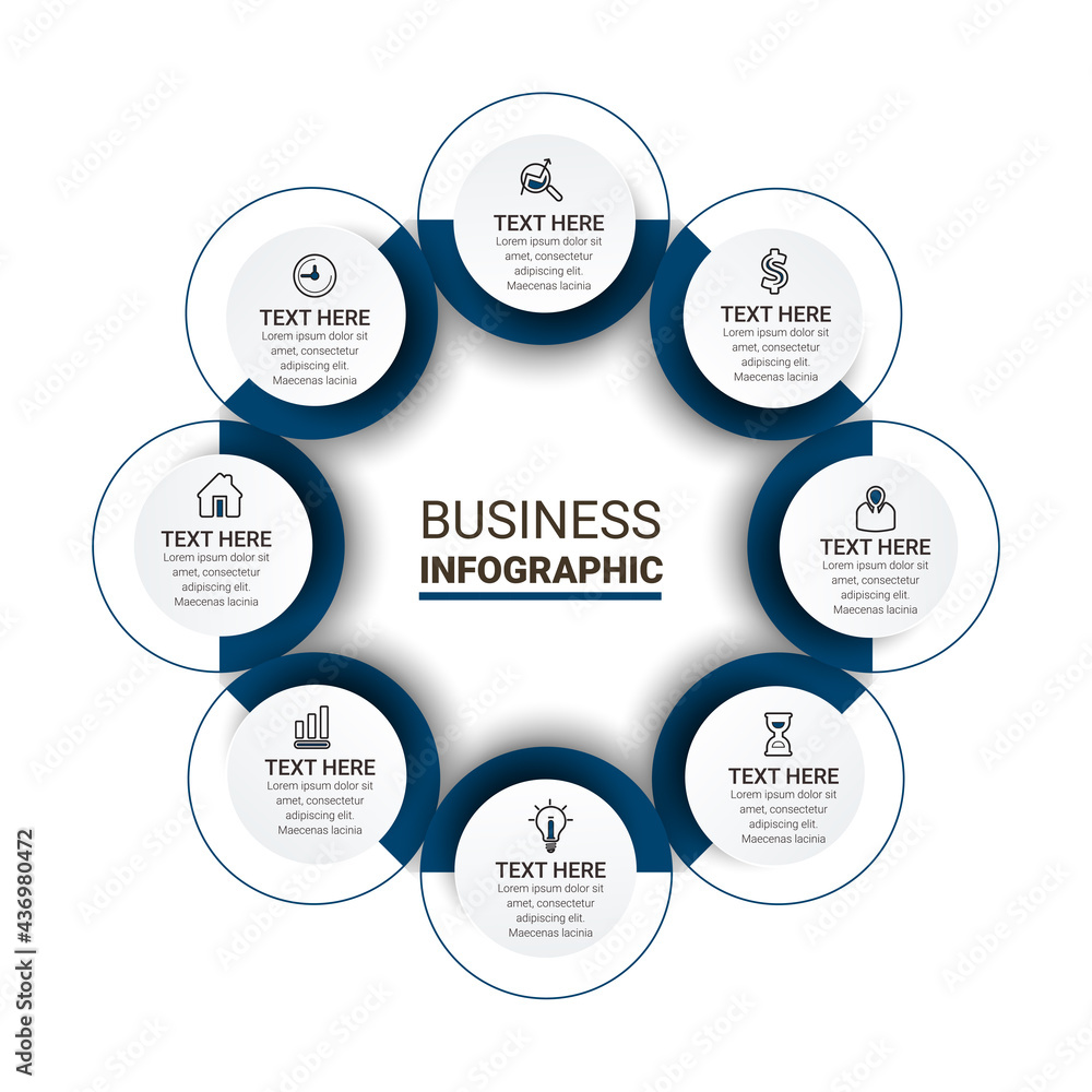 Infographics design vector and marketing icons can be used for workflow layout, diagram, annual report, web design. Business data visualization.
Infographics design vector and marketing icons can be used for workflow layout, diagram, annual report, web design. Business data visualization.