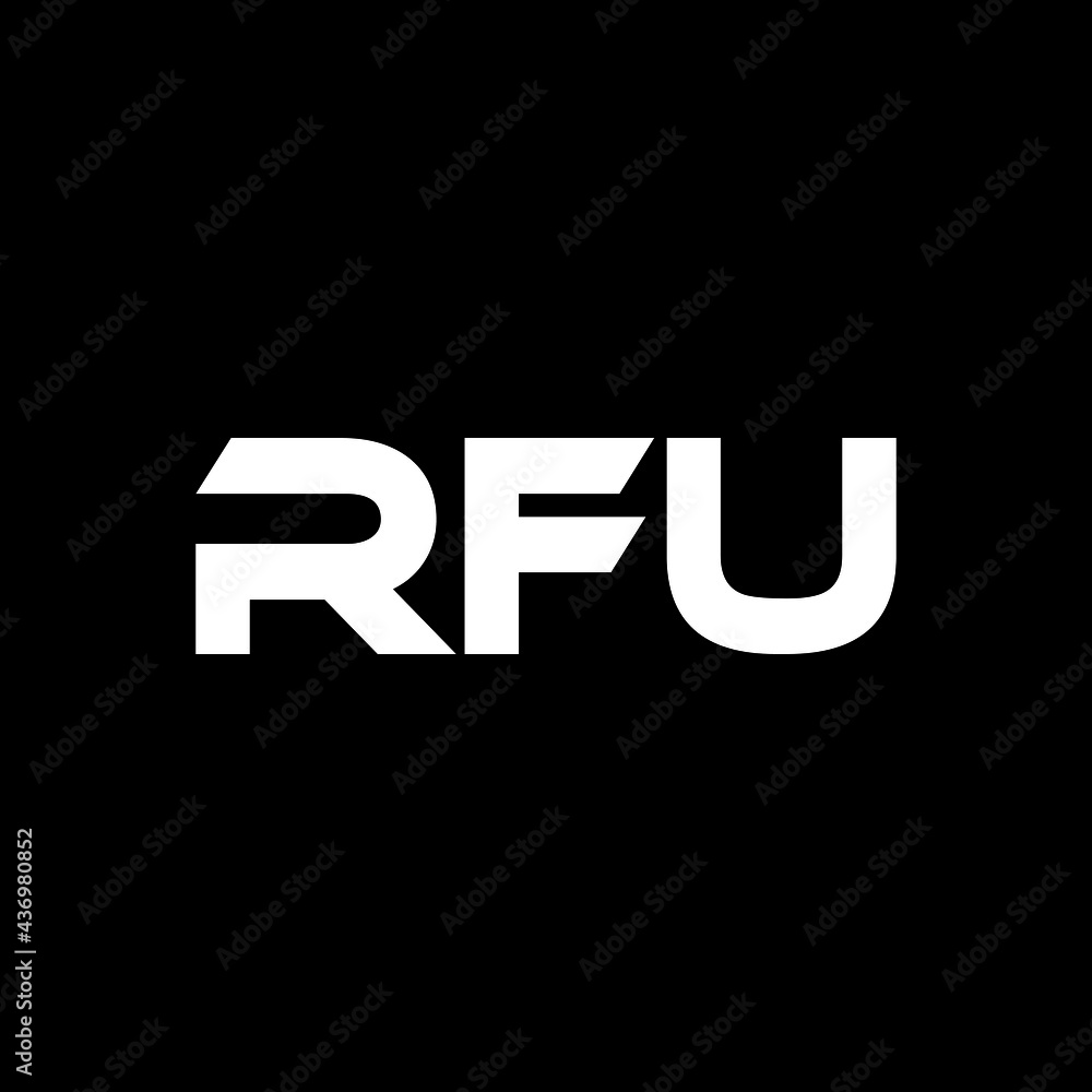 RFU letter logo design with black background in illustrator, vector logo modern alphabet font overlap style. calligraphy designs for logo, Poster, Invitation, etc. RFU letter logo design with black background in illustrator, vector logo modern alphabet font overlap style. calligraphy designs for logo, Poster, Invitation, etc.