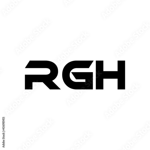 RGH letter logo design with white background in illustrator, vector logo modern alphabet font overlap style. calligraphy designs for logo, Poster, Invitation, etc. 