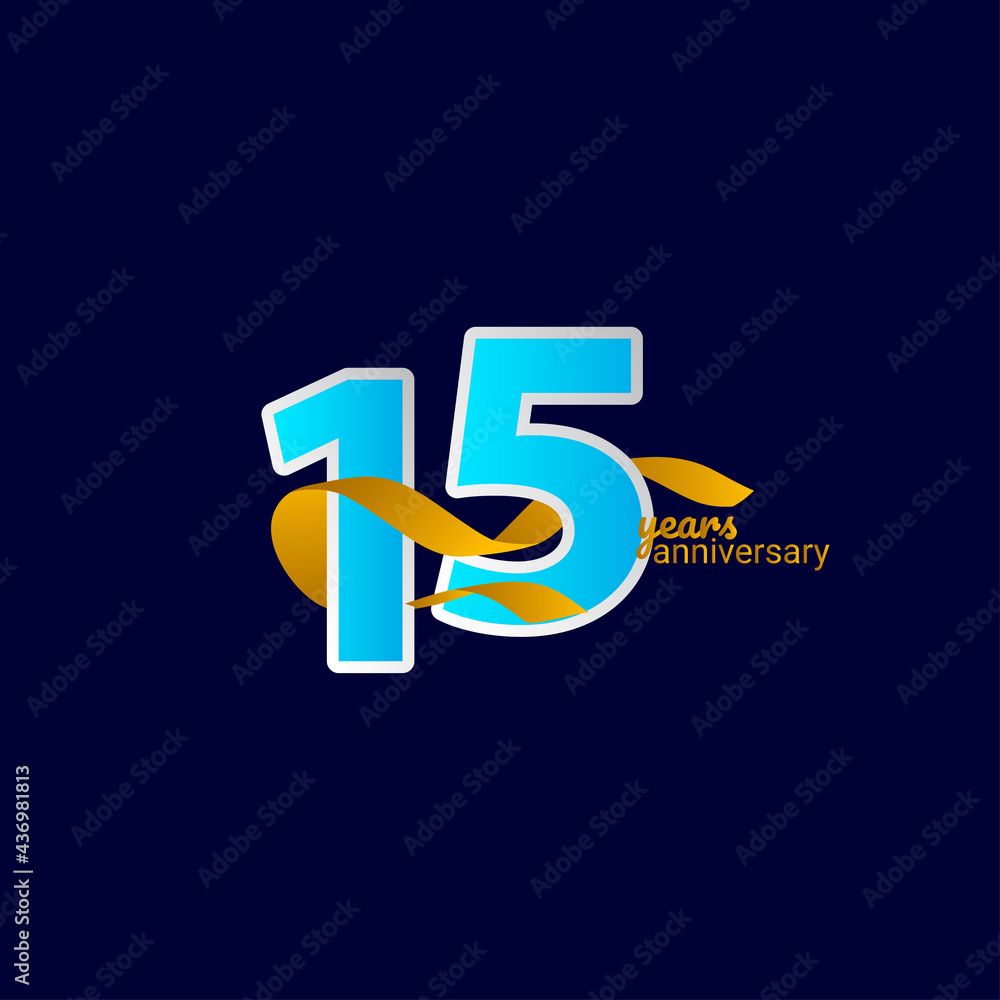 15 Years Anniversary Celebration Vector Template Design Illustration 15 Years Anniversary Celebration Vector Template Design Illustration