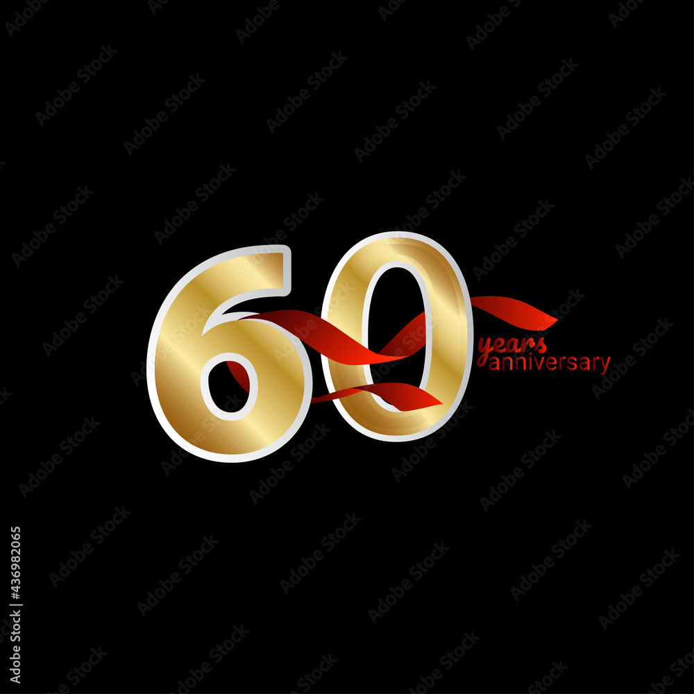 60 Years Anniversary Celebration Vector Template Design Illustration 60 Years Anniversary Celebration Vector Template Design Illustration