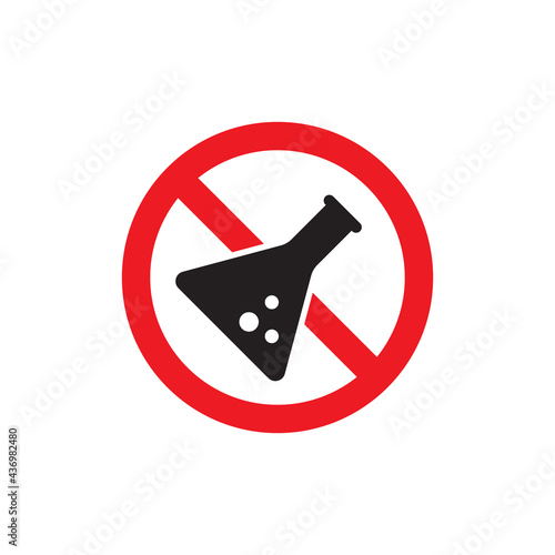 No chemical additives icon design. isolated on white background