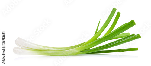 Green onion isolated on white background photo