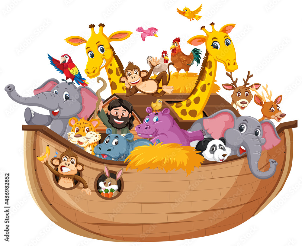 Obraz premium Animal on Noah's ark isolated on white background