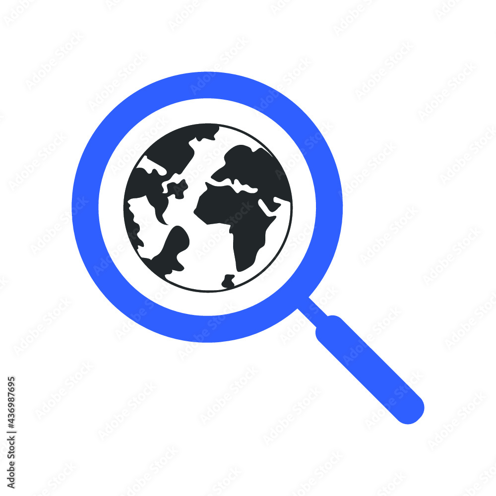 global search icon design vector