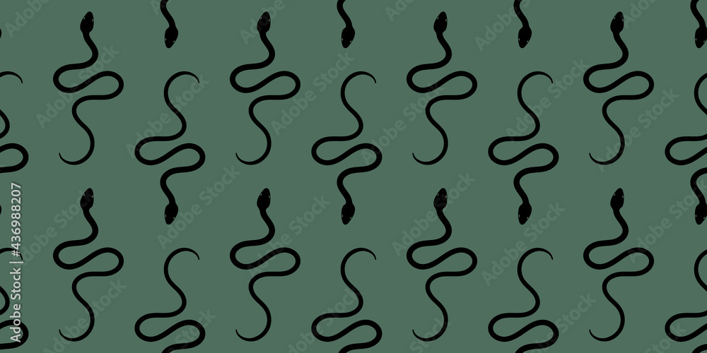 Black and green snake seamless repeat pattern background Black and green snake seamless repeat pattern background