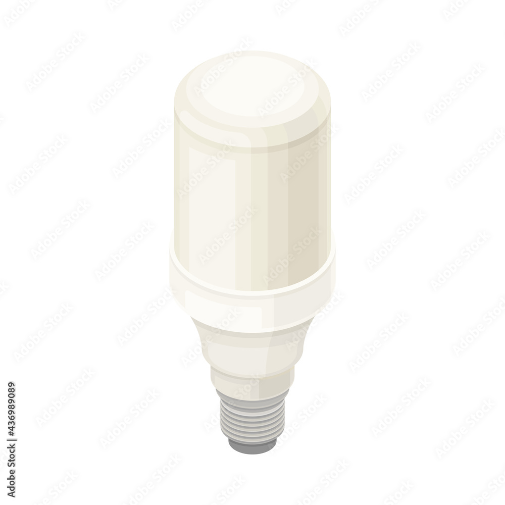 Incandescent Light Bulb as Electric Power Object Isometric Vector Illustration Incandescent Light Bulb as Electric Power Object Isometric Vector Illustration
