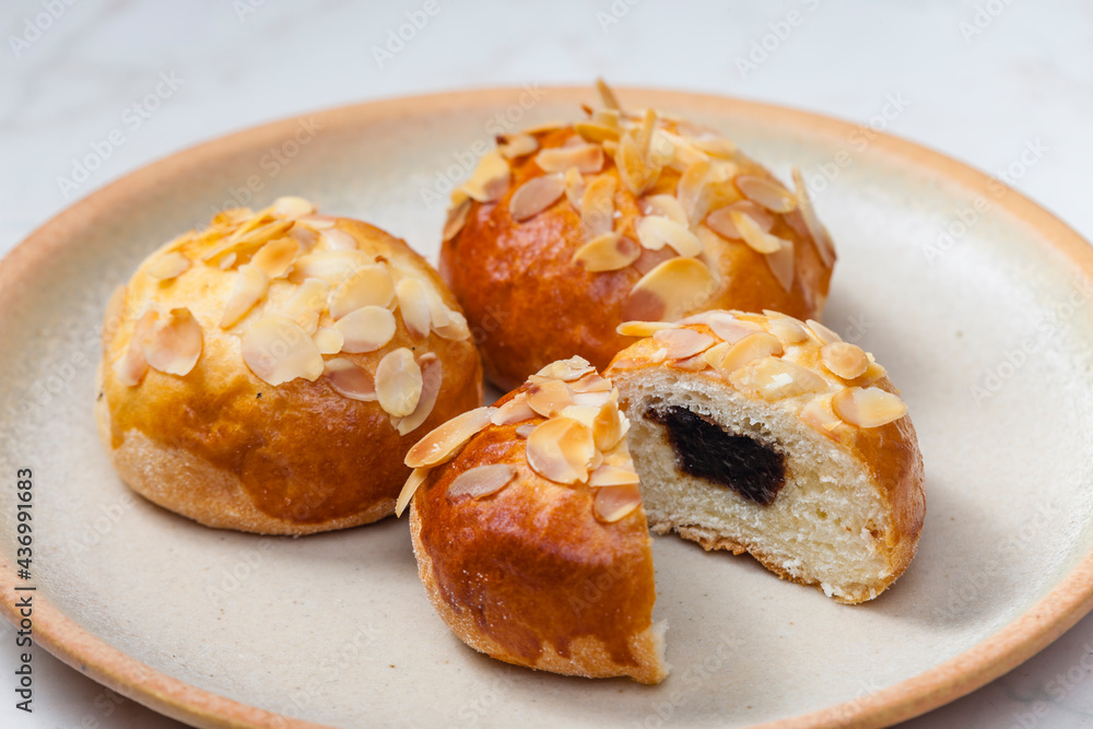 almond pastry filled with plum jam