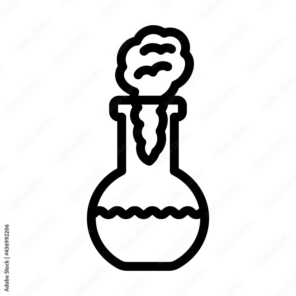 Icon Of Chemistry Bulb With Reaction Inside Icon Of Chemistry Bulb With Reaction Inside