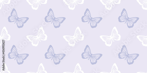 Butterfly seamless repeat pattern design, purple