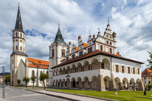 Old Town Hall and St. James church in Levoca, UNESCO site, Slovakia