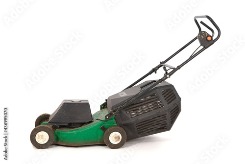Fototapeta Naklejka Na Ścianę i Meble -  Old green lawn mower