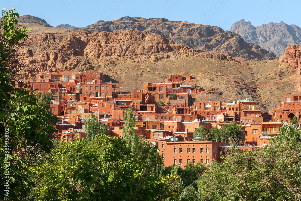 Abyaneh village in the mountains of Iran.  Ancient Persian settlement of the 7th century. World Heritage.