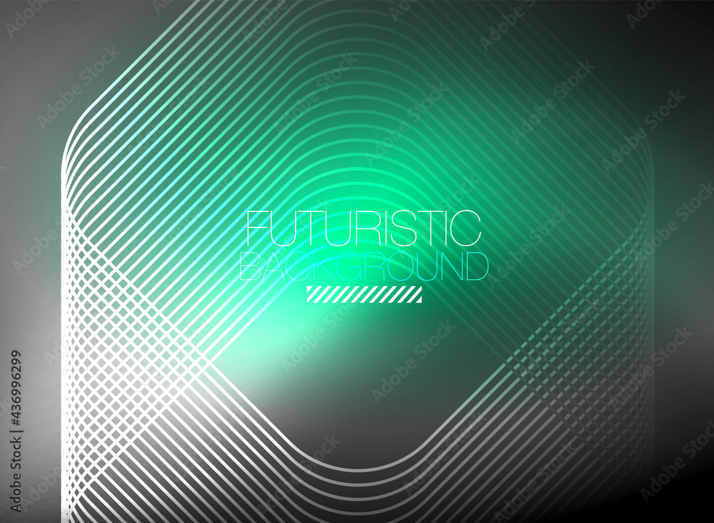 Neon color square shape lines abstract background. Shiny magic energy and motion concept, vector abstract wallpaper background Neon color square shape lines abstract background. Shiny magic energy and motion concept, vector abstract wallpaper background