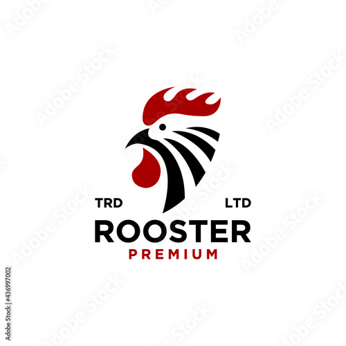 rooster vintage logo icon illustration Premium Vector
