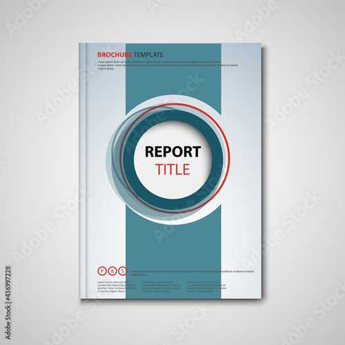 Brochures book or flyer with abstract circles in the middle template