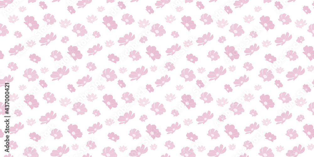 Garden cosmos flower vector pattern background, floral design Garden cosmos flower vector pattern background, floral design