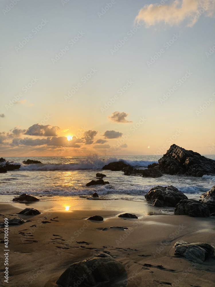 sunset on the beach