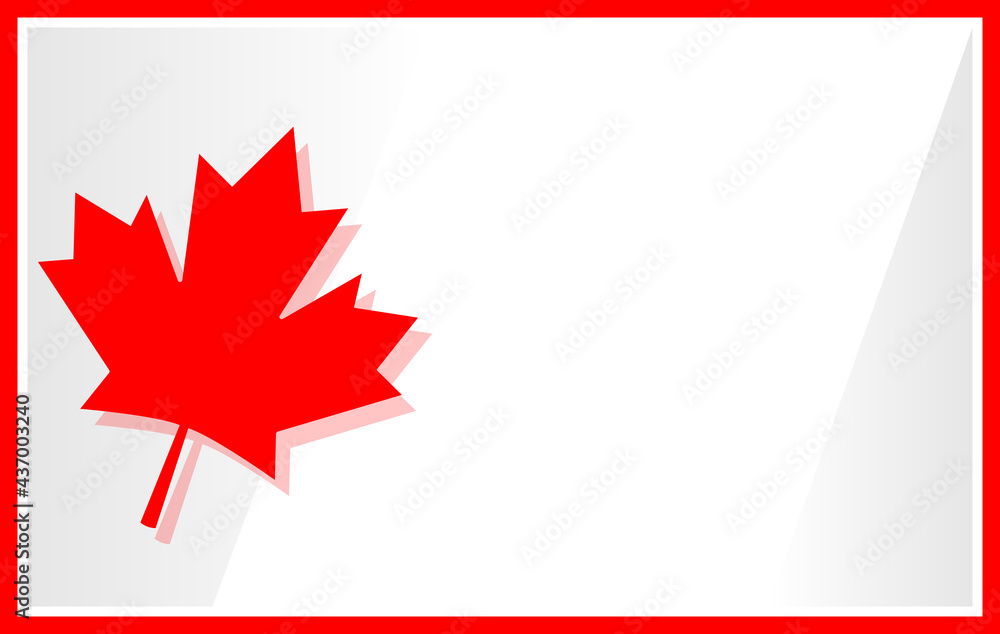Canadian red border frame with maple leaf with an empty space for the text. Canadian red border frame with maple leaf with an empty space for the text.