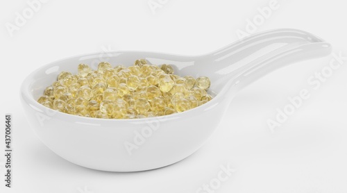 Realistic 3D Render of Yellow Caviar