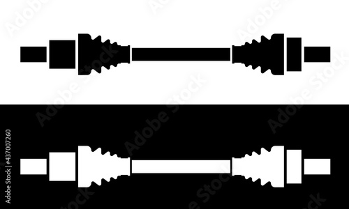 Car Cardan drive shaft. Vector