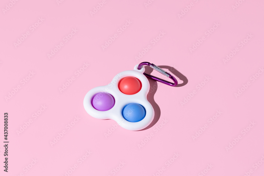 Silicone toy antistress simple dimple. New trend fidget for kids DOF - obrazy, fototapety, plakaty 