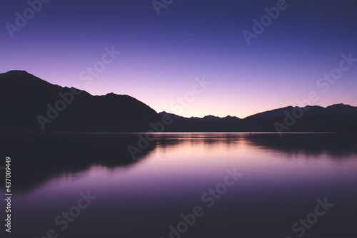 Sunset over Lake Wanaka, New Zealand