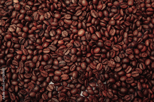 Coffee bean background, roast grain