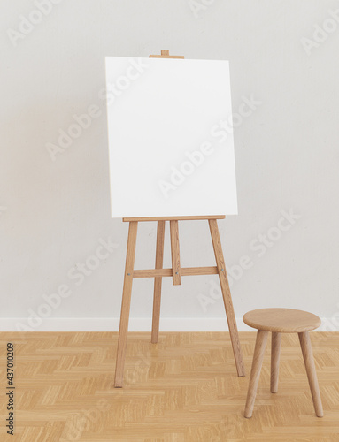 Wallpaper Mural easel with a blank canvas Torontodigital.ca