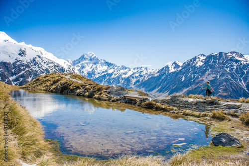 Sealy Tarns Track, Mt Cook National Park, New Zealand photo