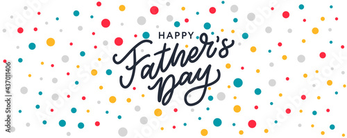 Happy father's day. Lettering. Banner Sale Brush text pattern vector