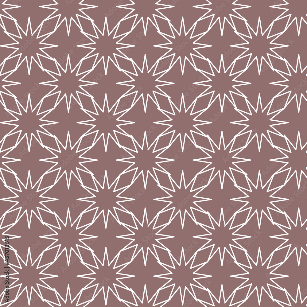 Fototapeta premium Vector seamless brown geometrical pattern. Background illustration, decorative design for fabric or paper. Ornament modern