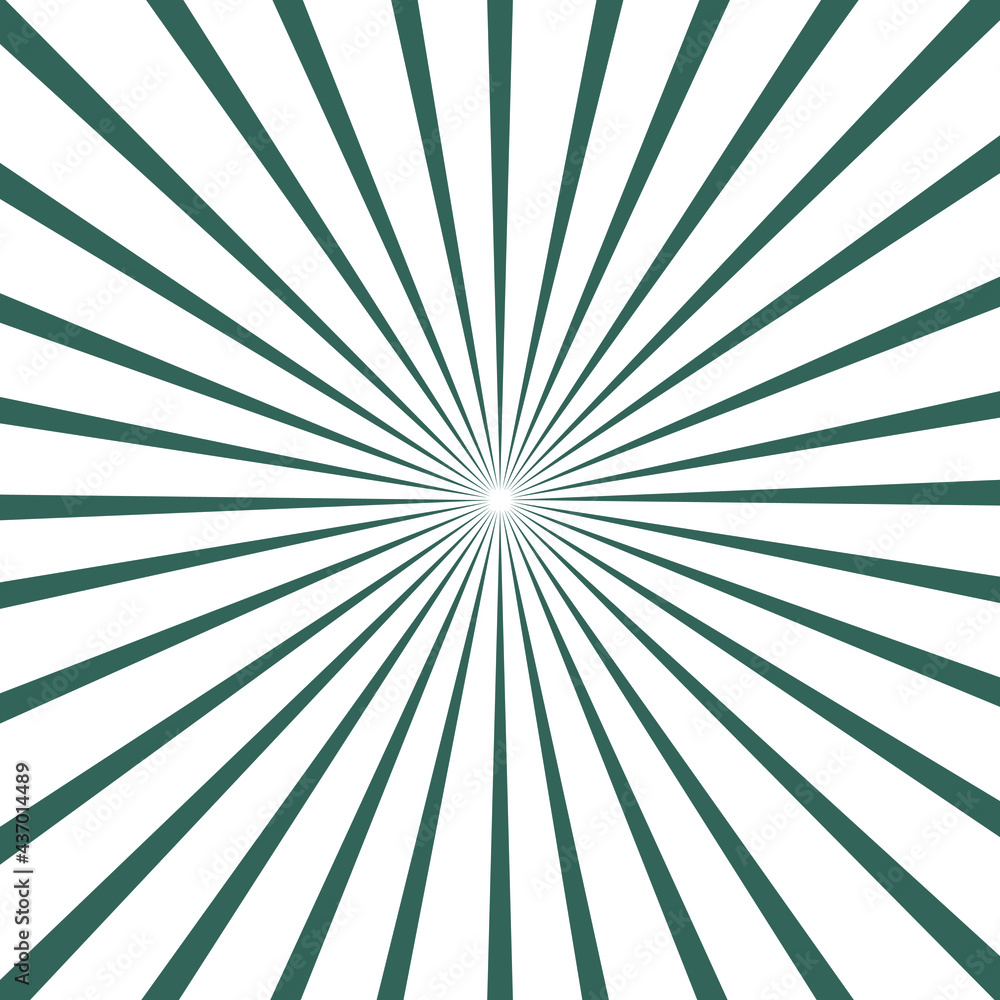 Obraz premium Pop art background with radial beams and flares. Stripes in modern design in trendy colors of 2021. 1950s and 1960s style. Vector graphics.