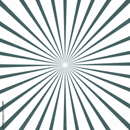 Pop art background with radial beams and flares. Stripes in modern design in trendy colors of 2021. 1950s and 1960s style. 