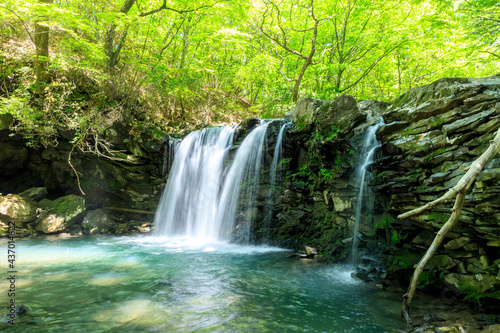 初夏の暮雨の滝　大分県　Kurasamenotaki Waterfall in early summer Ooita-ken © M・H