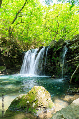 初夏の暮雨の滝 大分県 Kurasamenotaki Waterfall in early summer Ooita-ken