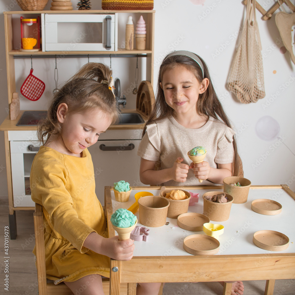 children sculpt with natural plasticine children sculpt with natural plasticine