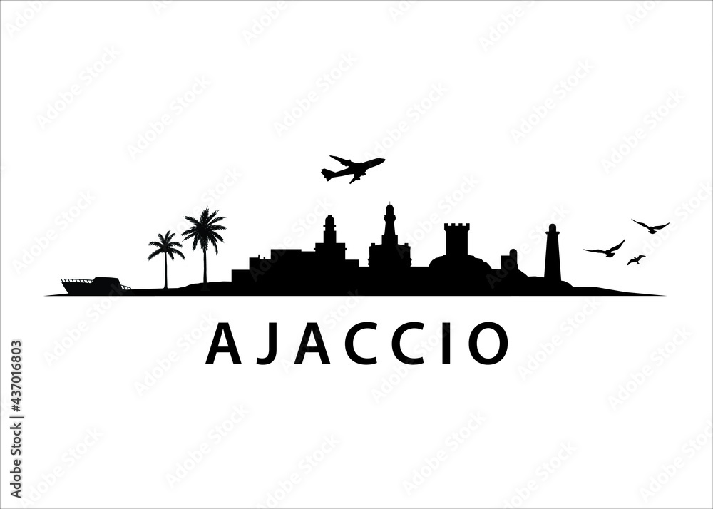 Ajaccio, Capital of Corsica French island | Skyline City Landscape