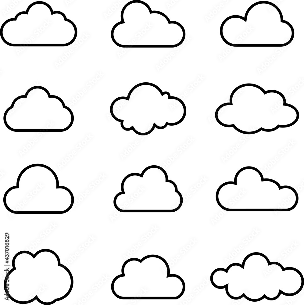 Naklejka cloud logo template vector symbol