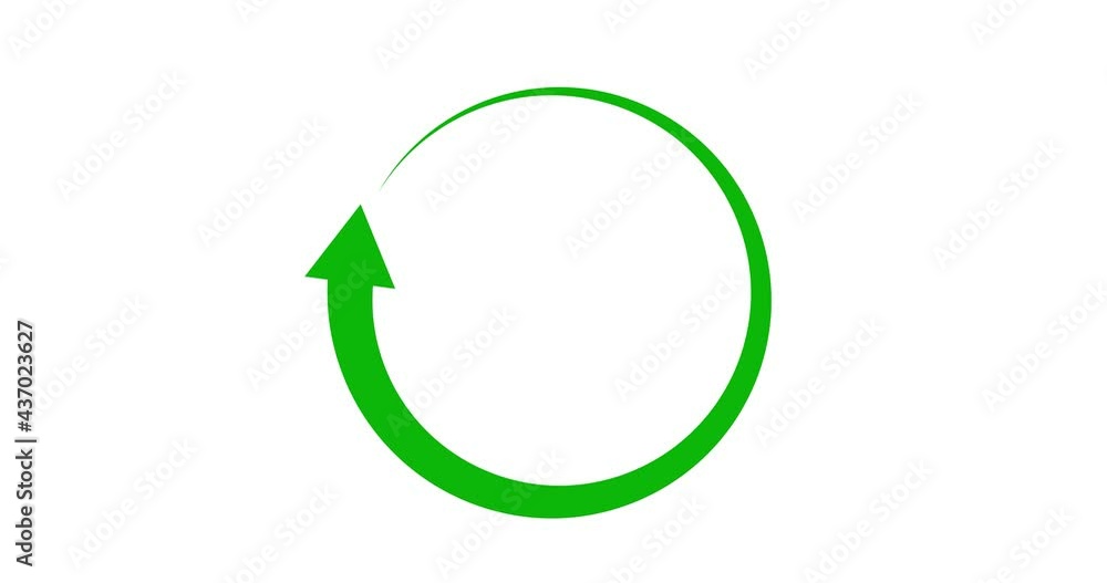 green circle arrows turning animated around process video animation green circle arrows turning animated around process video animation